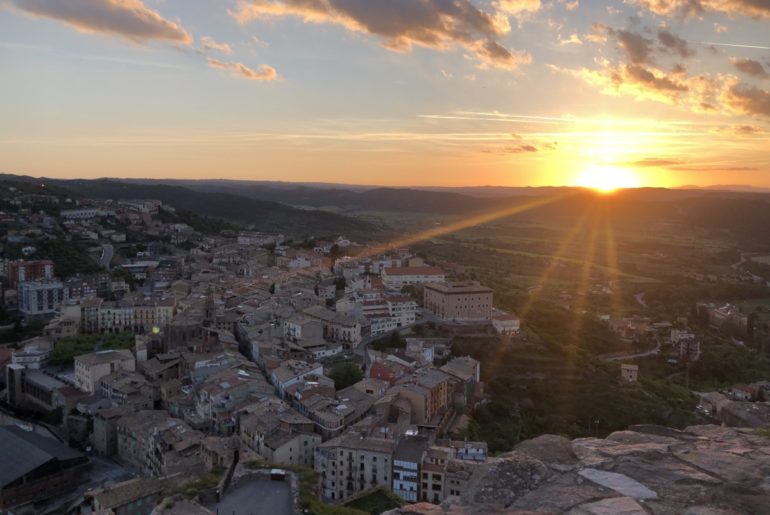Barcelona, Andorra, France, and Catalonia 5-day Itinerary Sunset from the Parador in Cardona, Spain near Barcelona
